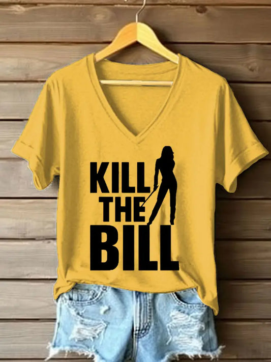 Women’s Kill The Bill 8647 FDT Printed T-Shirt Yellow / S