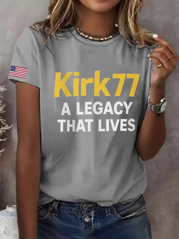 Women’s Kirk77 A Legacy That Lives T-shirt Light Gray / S