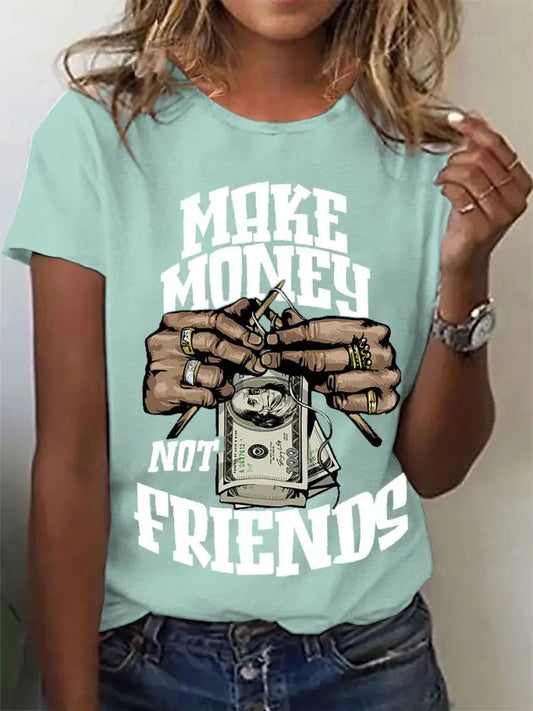 Women’s Make Money Not Friends Mint Green T-shirts Mint Green / S