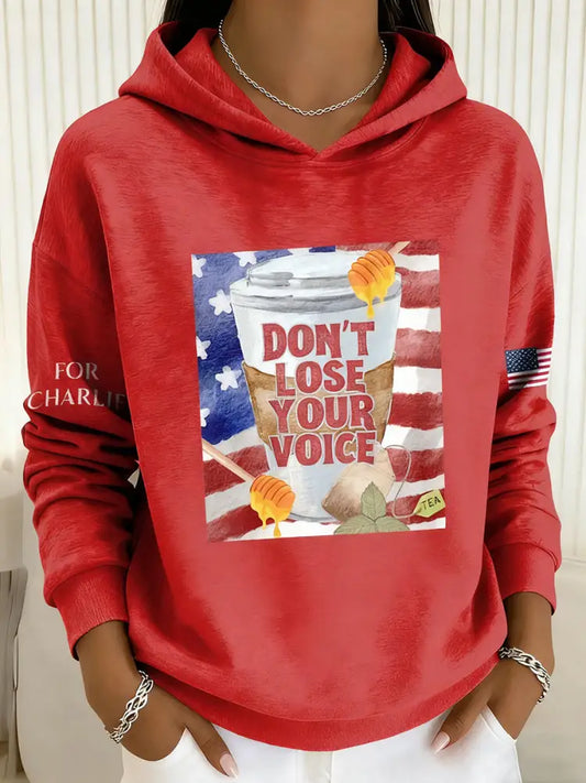 Women’s Mint Tea With Two Honey Charlie Kirk Print Sweatshirt Pure Red / S