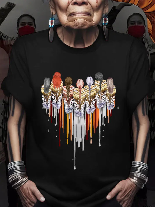 Women’s Native American MMIW T-shirts Black / S
