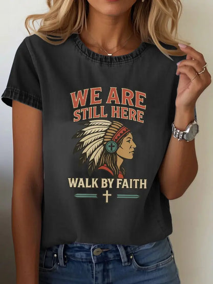 Women’s Native American T-shirt Black / S