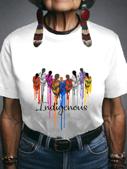 Women’s Native American T-shirt White / S
