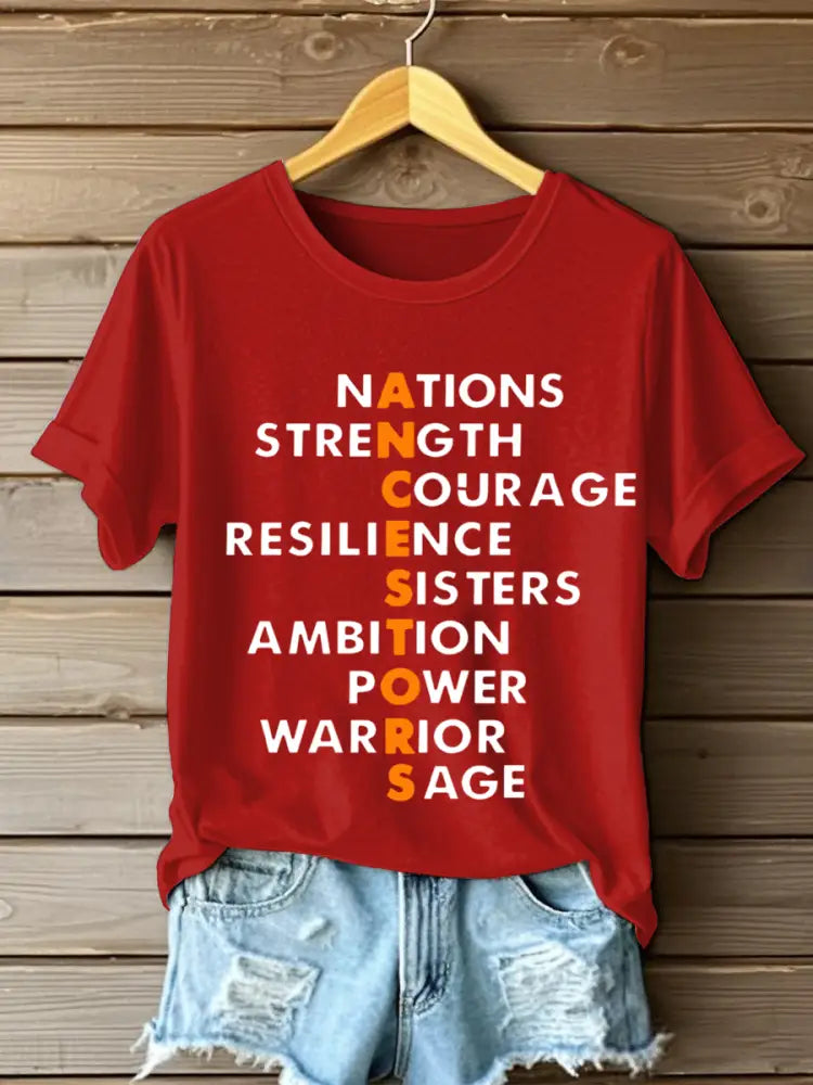 Women’s Native American T-shirts Red / S