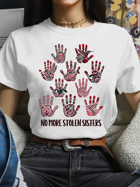 Women’s no more stolen sisters T-shirts White / S