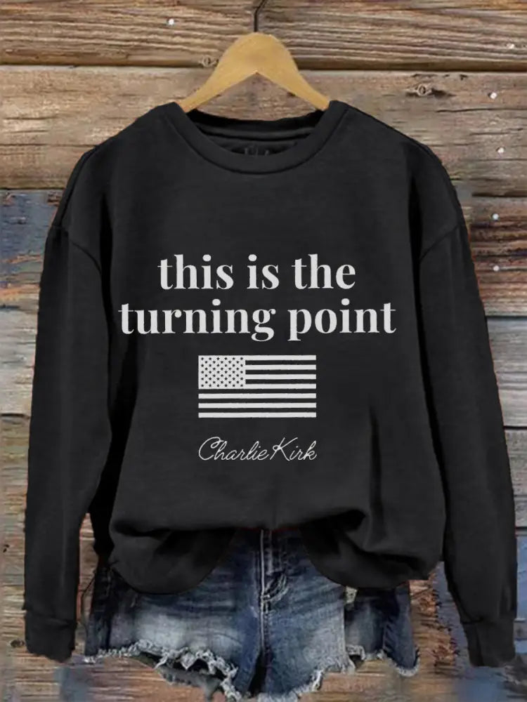 Women’s patriotic sweatshirt Black / S