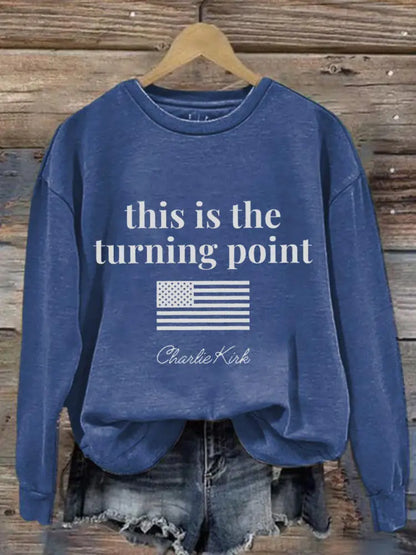 Women’s patriotic sweatshirt Blue / S