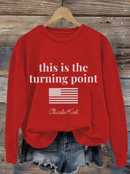 Women’s patriotic sweatshirt Red / S