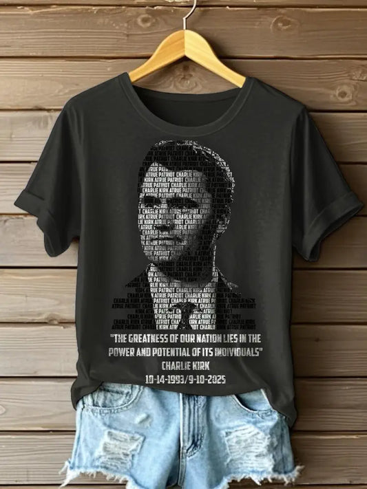 Women’s Patriotic T-shirt Black / S