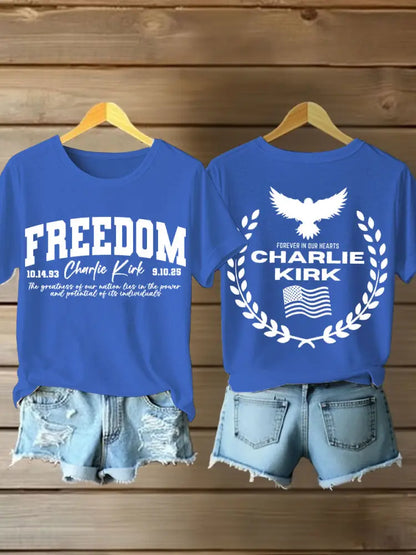 Women’s Patriotic T-Shirt Blue / S