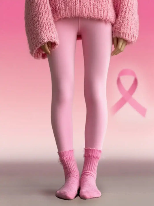 Women’s Pink Breast Cancer Awareness Support Leggings Pink / S