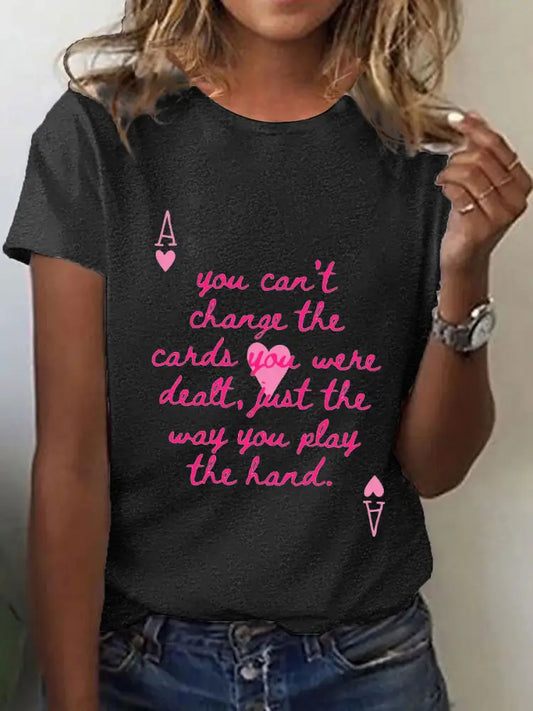Women’s poker Philosophy of Life T-shirt Black / S