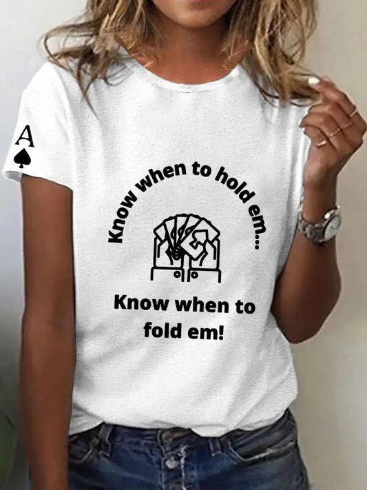 Women’s poker Philosophy of Life T-shirt White / S