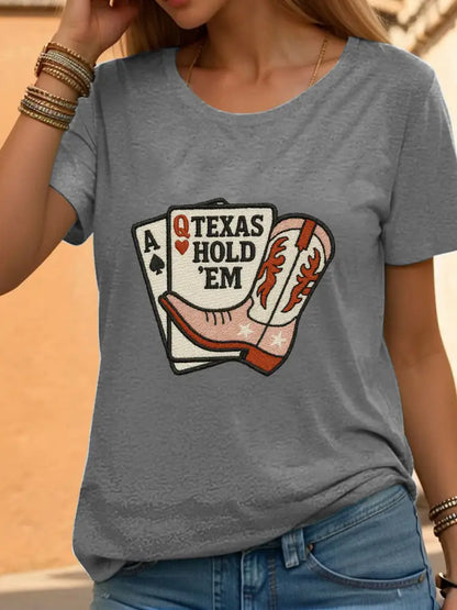 Women’s poker t-shirt Light Gray / S