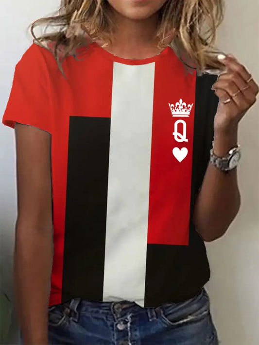 Women’s poker t-shirt Red / S