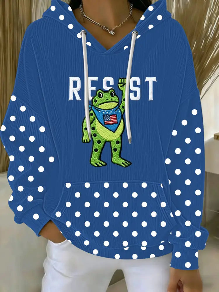 Women’s Portland Frog Resist Hoodie Blue / S