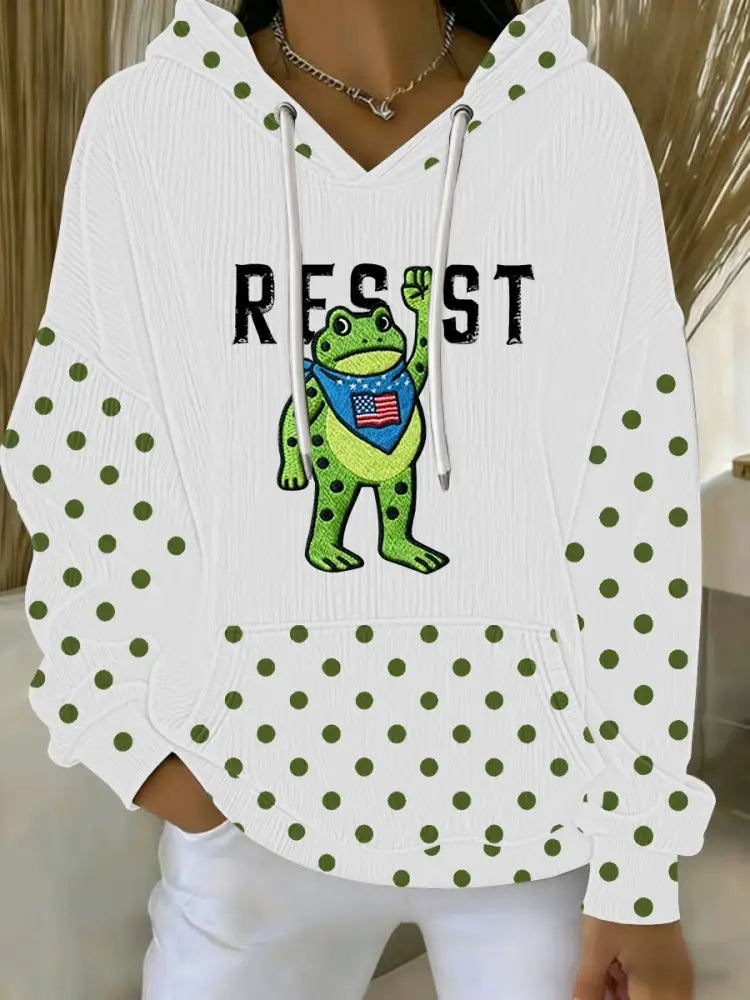 Women’s Portland Frog Resist Hoodie White / S