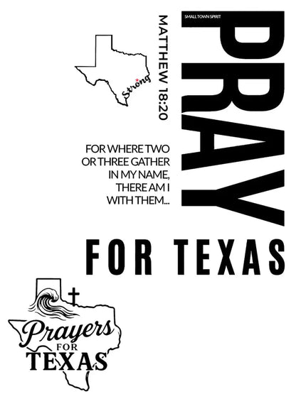 Women’s Prey For Texas Stronger Than the Storm Printed Short Sleeve T-shirt