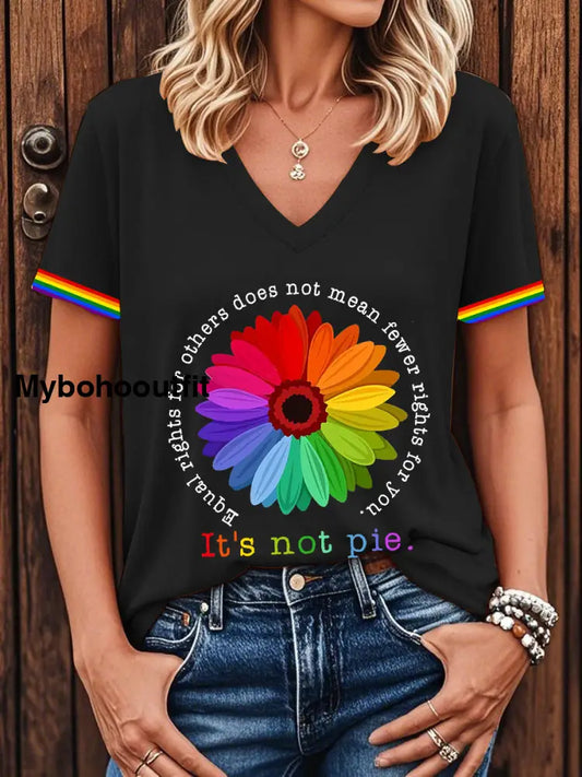 Women’s Pride Month LGBTQ Short-sleeved T-shirt Black / S