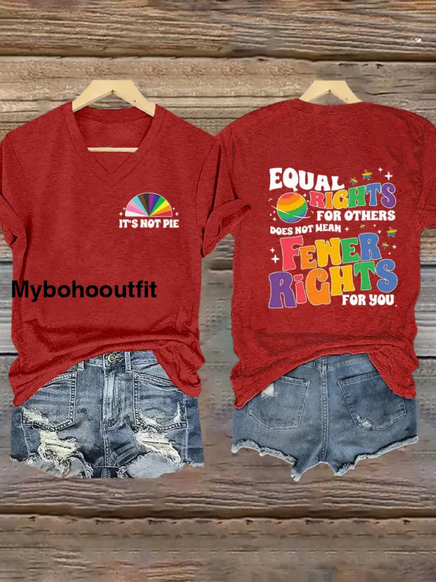 Women’s Pride Month LGBTQ Short-sleeved T-shirt Red / S