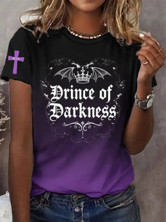 Women’s Prince Of Darkness Forever Rip Legend Ozzy Osbourne Memorial Tee Purple / S