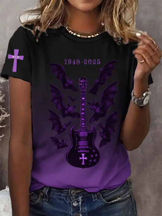 Women’s Prince Of Darkness Forever Rip Legend Ozzy Osbourne Memorial Tee Purple / S