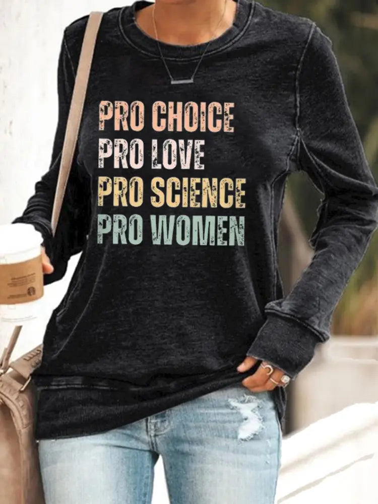 Women’s Pro Choice Print Sweatshirt Black / S