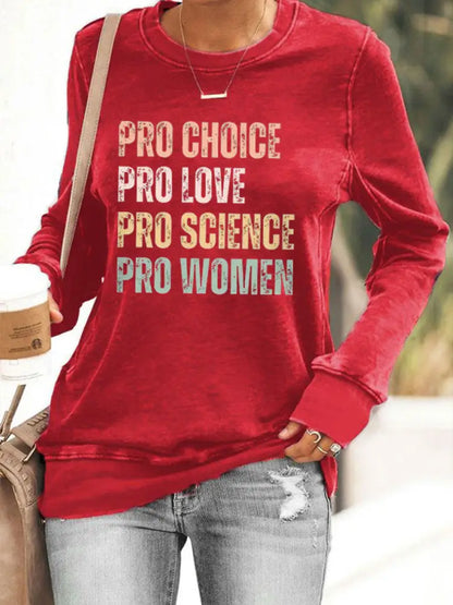 Women’s Pro Choice Print Sweatshirt Red / S