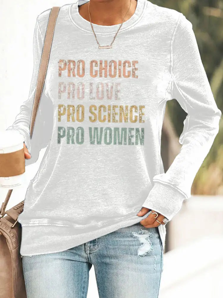 Women’s Pro Choice Print Sweatshirt White / S