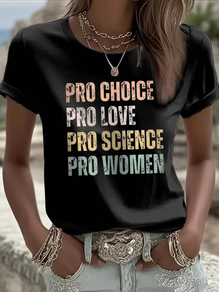 Women’s Pro Choice short sleeved T shirt Black / S