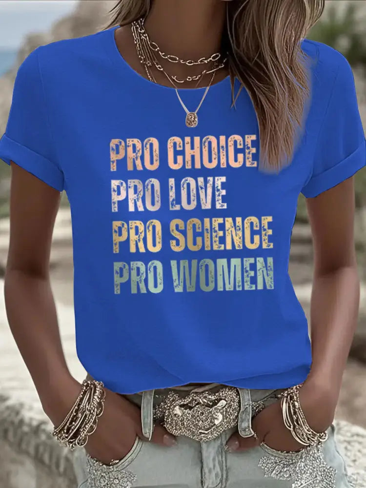 Women’s Pro Choice short sleeved T shirt Blue / S