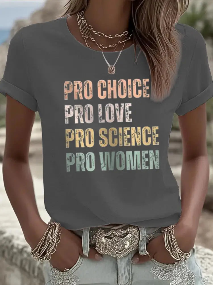 Women’s Pro Choice short sleeved T shirt Dark Gray / S