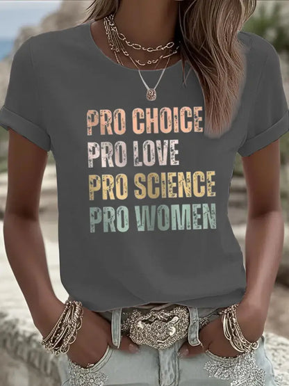 Women’s Pro Choice short sleeved T shirt Dark Gray / S