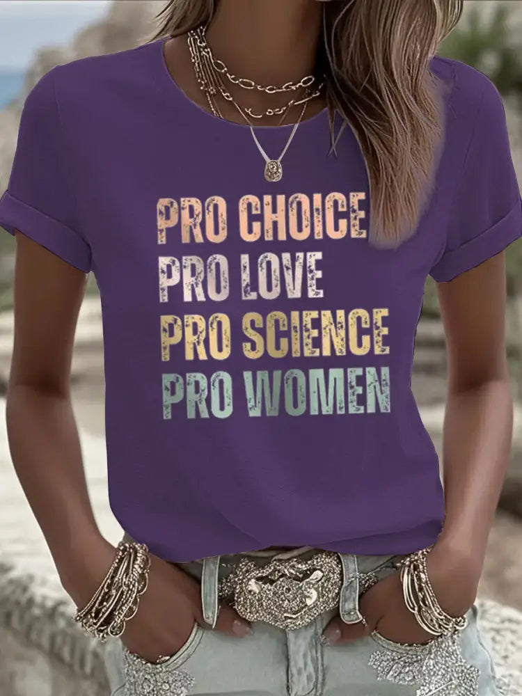 Women’s Pro Choice short sleeved T shirt Purple / S