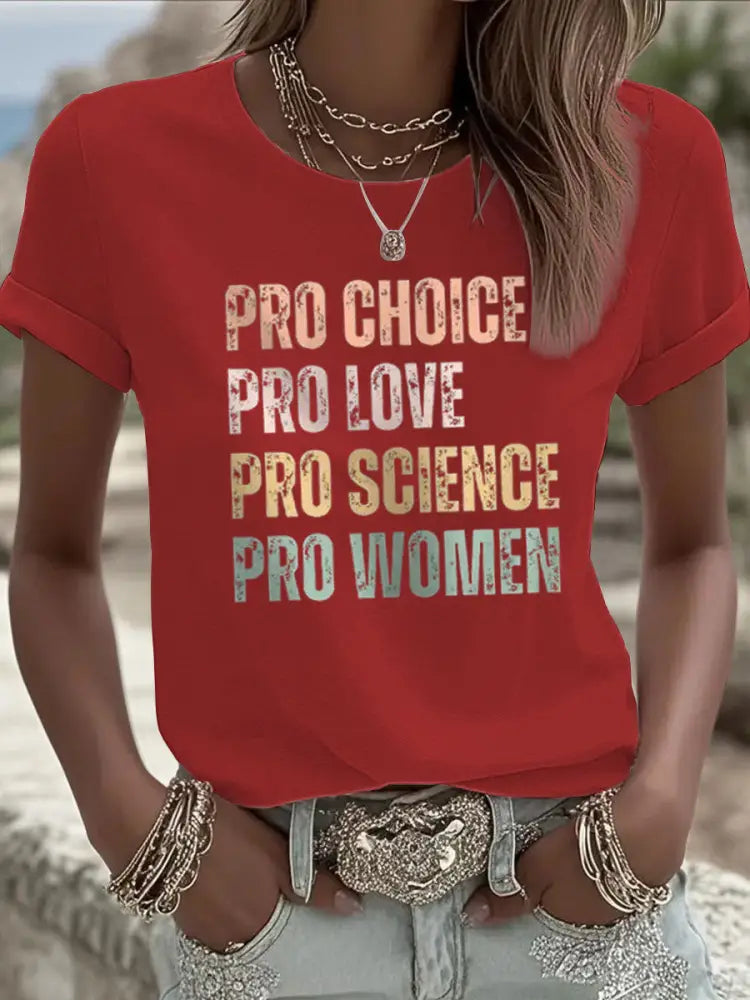 Women’s Pro Choice short sleeved T shirt Red / S