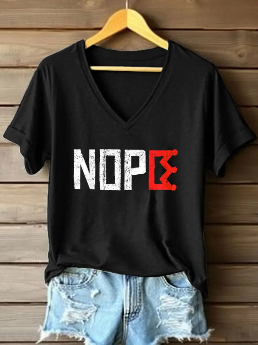 Women’s Protest ICE Print V-Neck T-Shirt Black / S