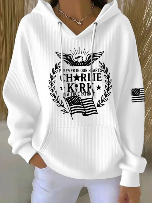Women’s R.I.P Charlie Kirk Hoodie White / S