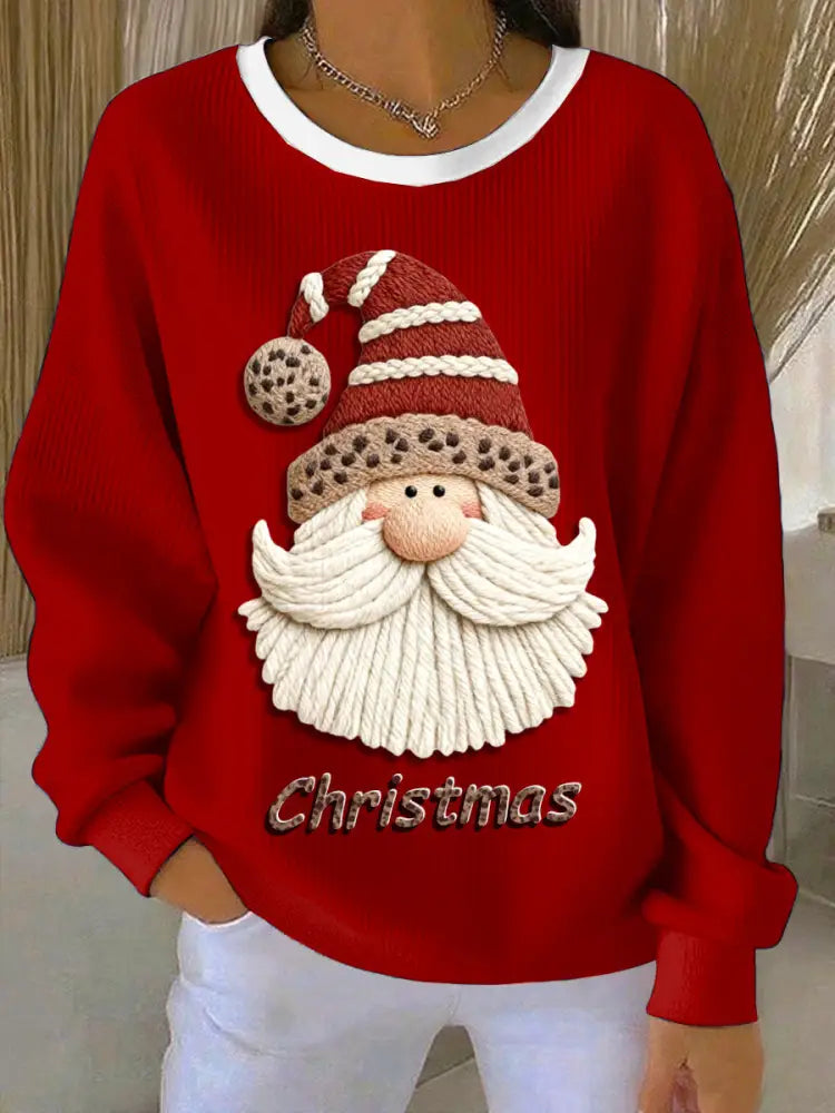 Women’s Red Christmas Fun Santa Sweatshirt Red / S