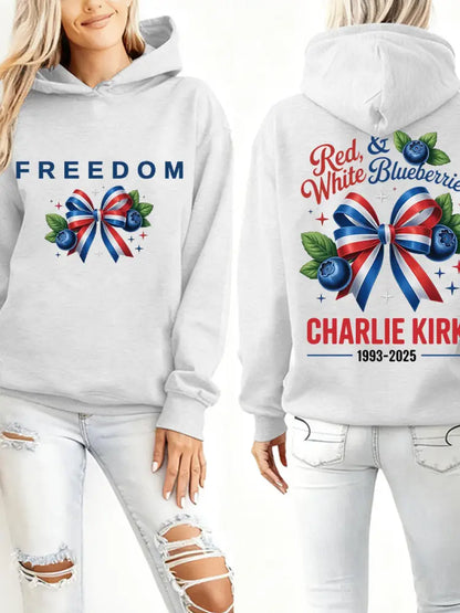 Women’s ’Red White & Blueberries’ hoodie White / S