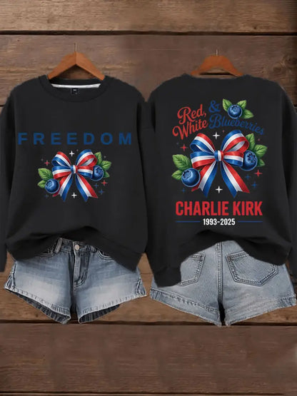 Women’s ’Red White & Blueberries’ sweatshirt Black / S