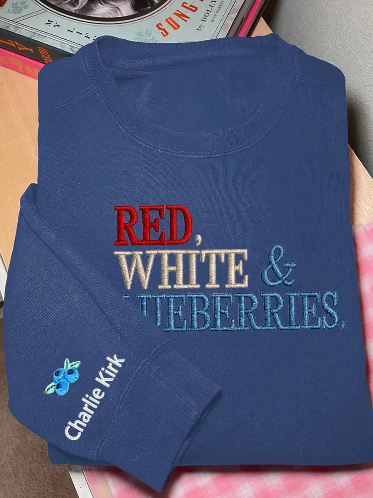 Women’s ’Red White & Blueberries’ sweatshirt Blue / S