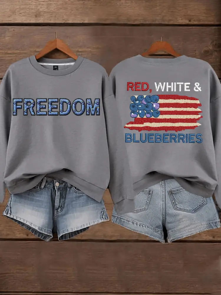 Women’s ’Red White & Blueberries’ sweatshirt Gray / S