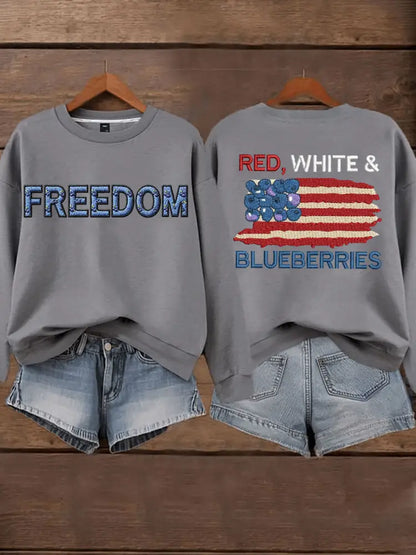 Women’s ’Red White & Blueberries’ sweatshirt Gray / S