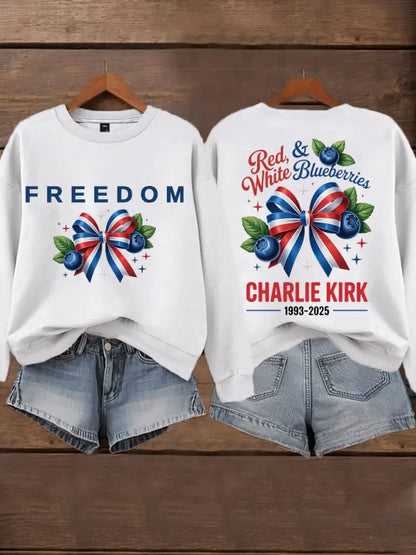 Women’s ’Red White & Blueberries’ sweatshirt White / S