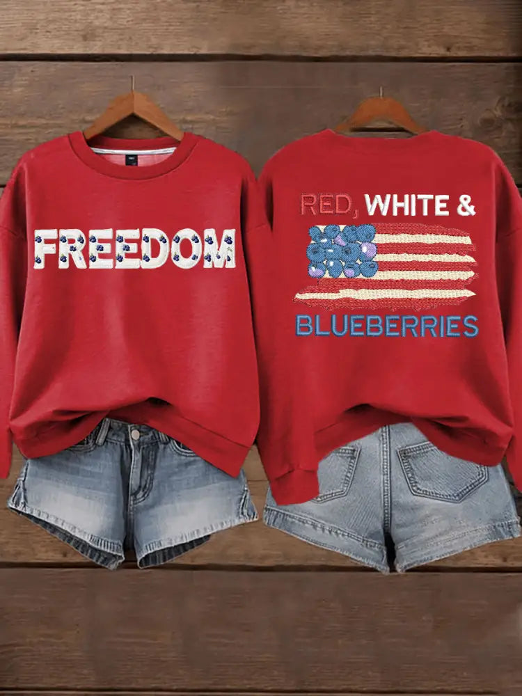 Women’s ’Red White & Blueberries’ sweatshirt Red / S