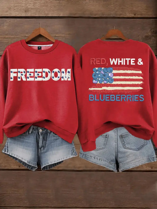 Women’s ’Red White & Blueberries’ sweatshirt Red / S