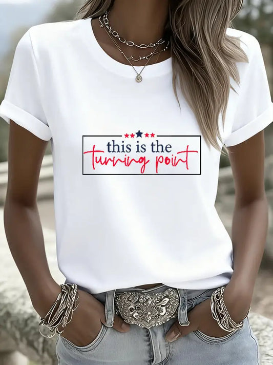 Women’s Retro Print Turning Point Commemorative T-Shirt A / S