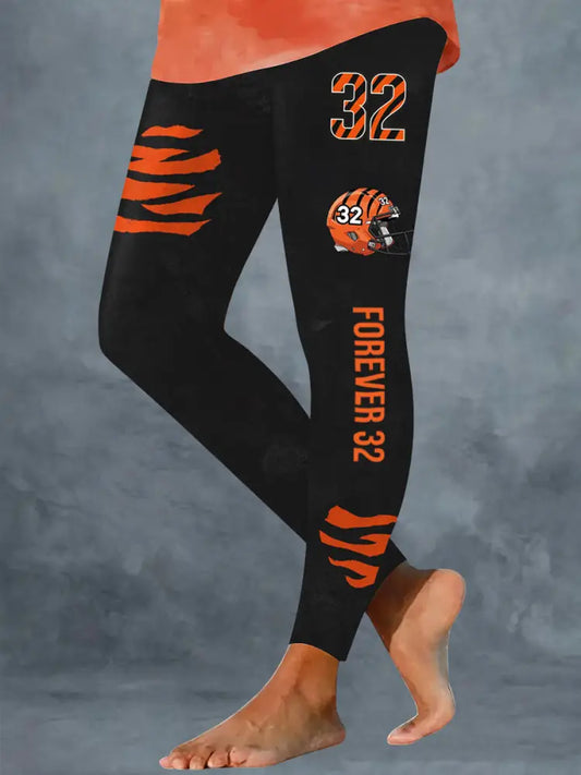 Women’s Rudi Johnson Tribute Memorial Football Print Leggings As picture / S