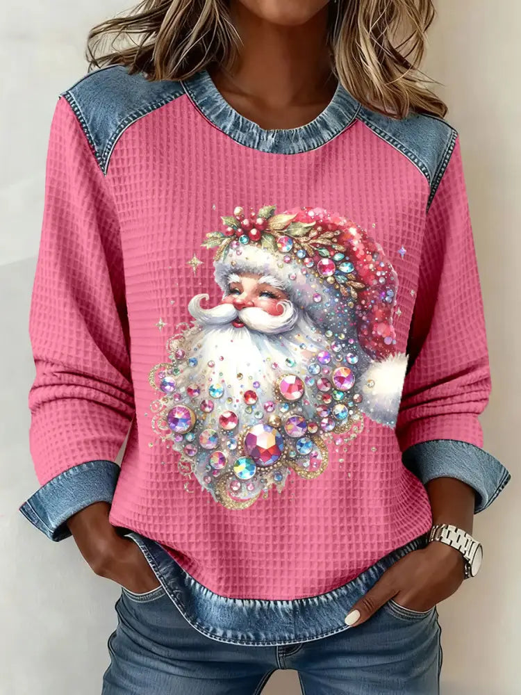Women’s Santa Claus Sweatshirts Pink / S