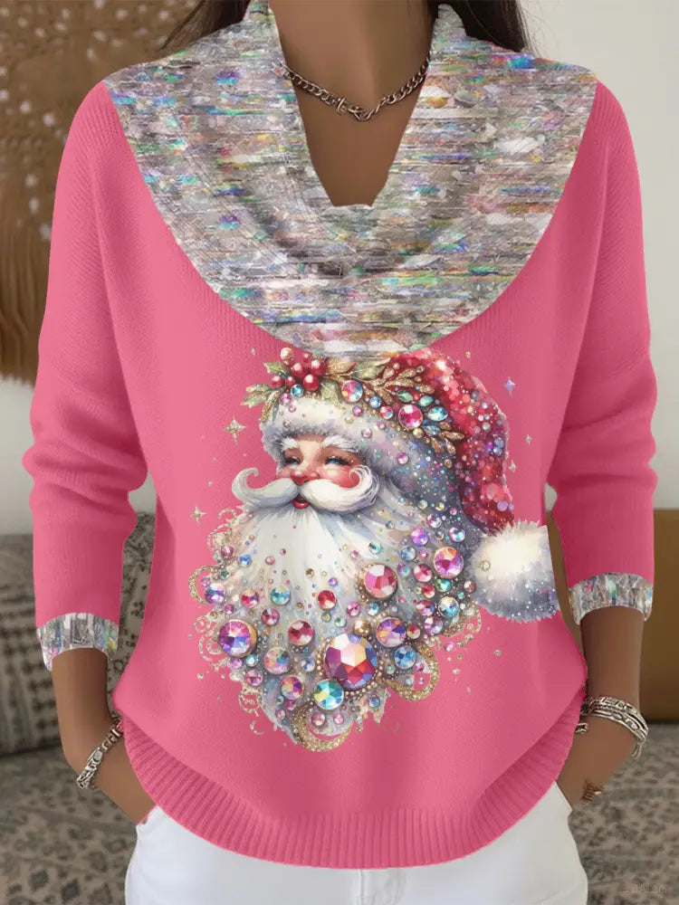 Women’s Santa Claus Tops Pink / S